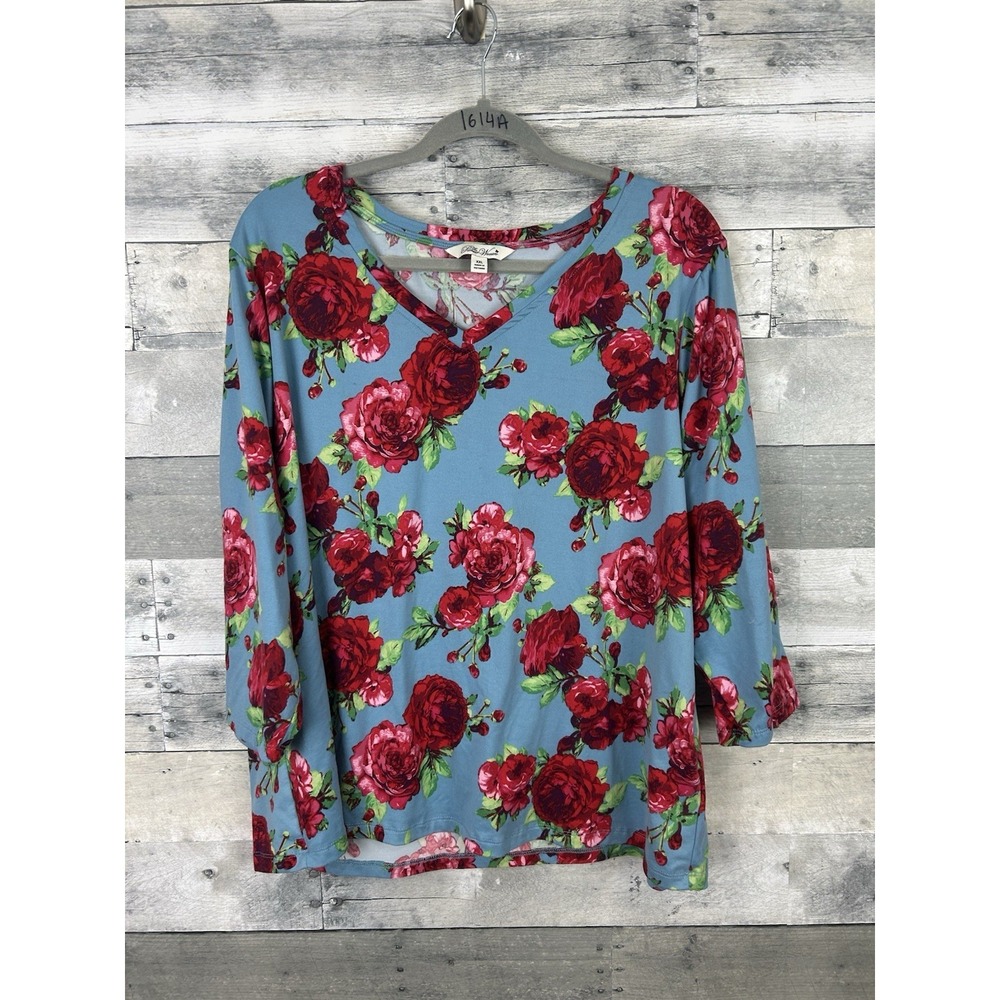 The Pioneer Woman 2XL Long Sleeve Floral Blouse